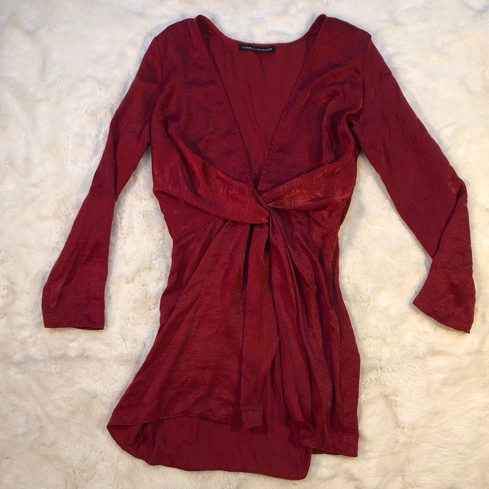 naked wardrobe Red Mini Dress, Size Small - Picture 3 of 10